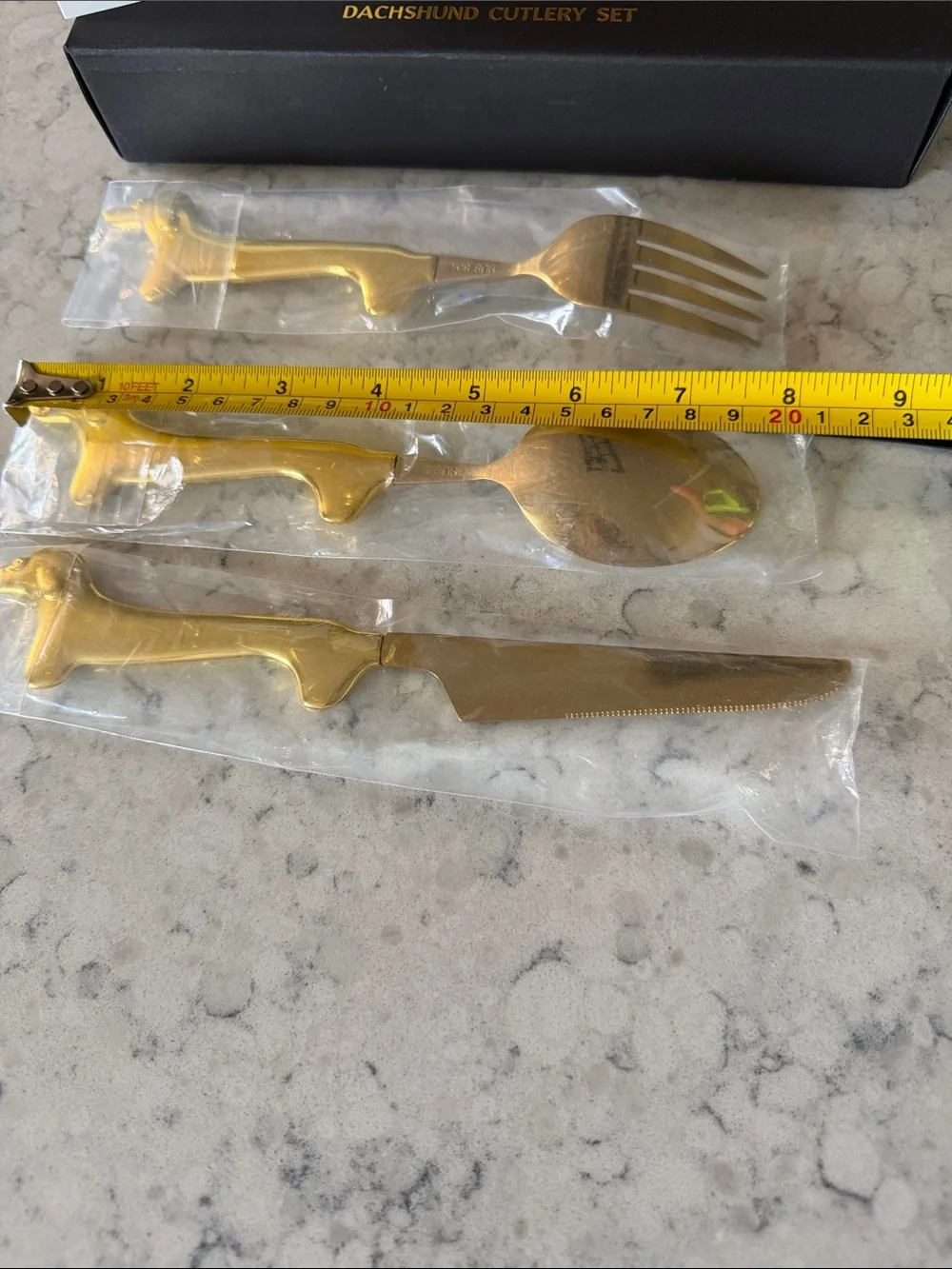 Dachshund‎ Cutlery 3 Piece Set Dog Lover Gift Fork Spoon Novelty Flatware